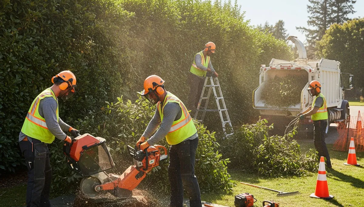 Denver, CO tree service removing overgrown shrubs for residential yard cleanup
