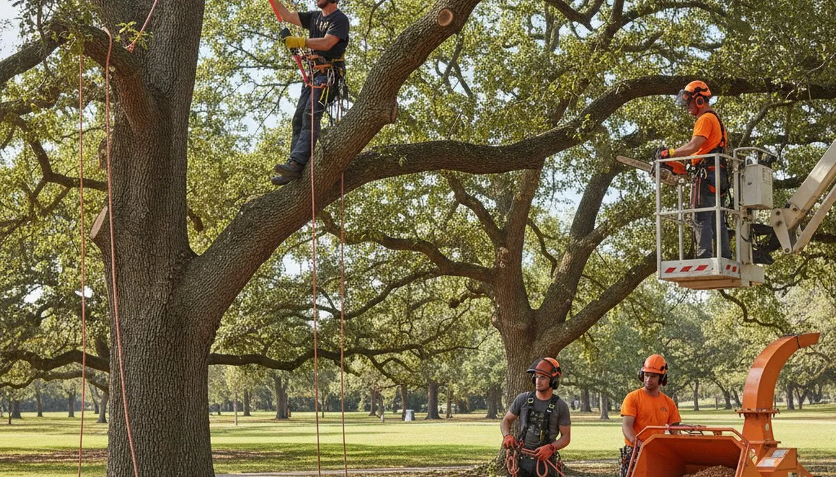 Denver, CO tree service crew pruning trees for safer, healthier landscapes